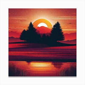 Sunset Iphone Wallpaper Canvas Print