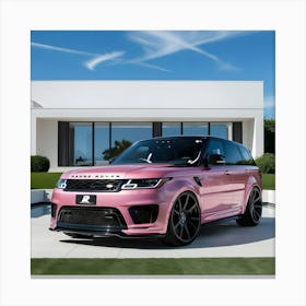 Pink Land Rover Leinwandbild