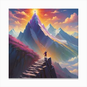 Journey To The Top Of The Mountain Canvas Print