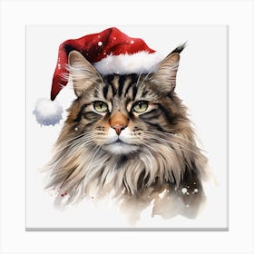 Santa Claus Cat 5 Canvas Print