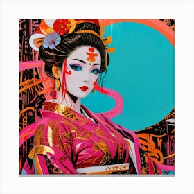 Creative Geisha Artwork 1 Canvas Print