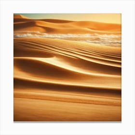 Abstract Background Ocean Wave And Sand 3d Shiny (2) Canvas Print