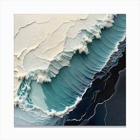 Abstract Wave Painting 4 Canvas Print