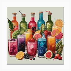Default Exotic And Unusual Drinks Aesthetic 1 Canvas Print