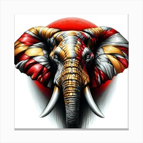 Animal Creative Portrai Illustrationt 12 Canvas Print