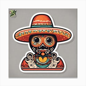 Mexican Skull 60 Canvas Print