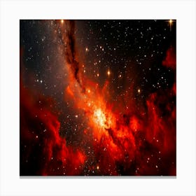 Galaxy On Fire Canvas Print