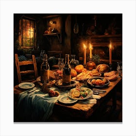 Supper Table Canvas Print