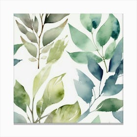 Watercolor Leaves 1 Leinwandbild