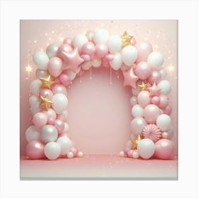 Pink Balloon Arch 1 Canvas Print