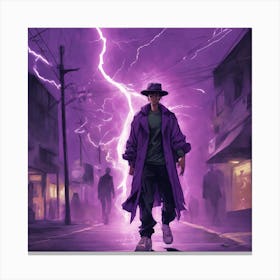 Lightning In The City Canvas Print