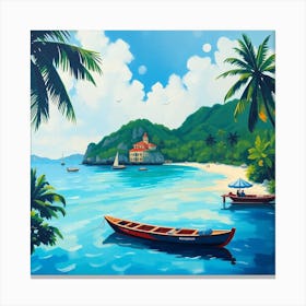 Beach Scene Canvas Print