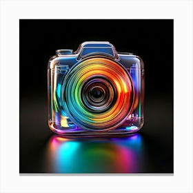 Firefly Camera, Icon, 3d, Abstract, Glass, High Resolution, Iridescent, Reflections, Light, Vibrant, (10) Canvas Print