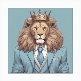 Elegant Lion In A Suit Canvas Print