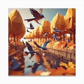 Low Poly Art 7 Canvas Print