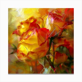 Yellow Roses 5 Canvas Print