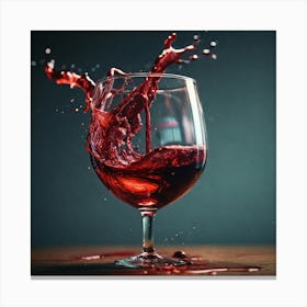 Splash Of Red Wine 1 Canvas Print