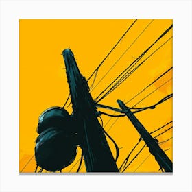 Electric Poles Canvas Print