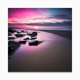 Sunset On The Beach 15 Canvas Print