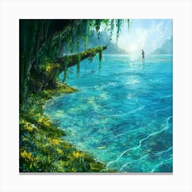  into the water living room and bed room art print painting Canvas Print