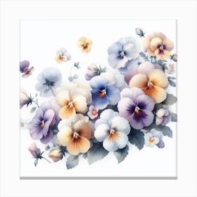 Flowers of Pansies 1 Canvas Print