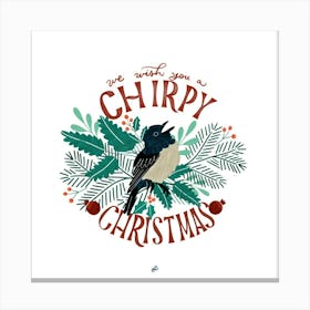 Chirpy Christmas Canvas Print