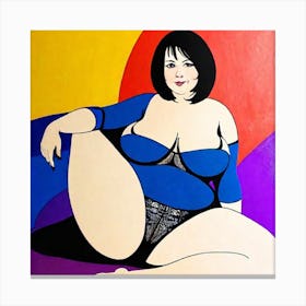 Beautiful Woman Posing Canvas Print