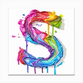 Colorful Letter S Canvas Print