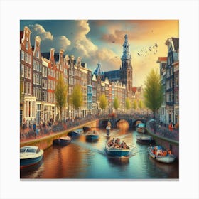 Amsterdam Canals Canvas Print