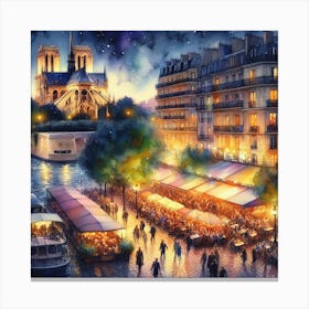 Paris At Night 1 Canvas Print