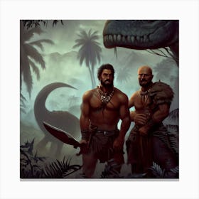 Prehistoric Men Canvas Print