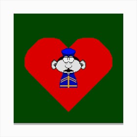 Smurfs Heart Canvas Print