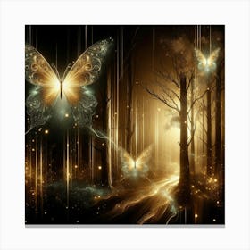 Butterfly In The Forest 8 Canvas Print