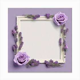 Frame With Roses 4 Canvas Print