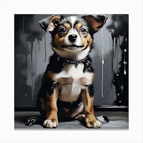 Sad dog Canvas Print