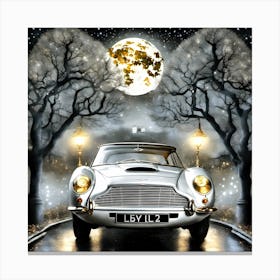 Moonlit Drive Canvas Print