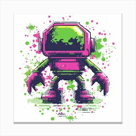 Design Retro 8 Bit Space Invader Charact Canvas Print