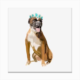 Royal Boxer Dog Canvas Print