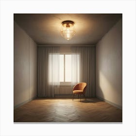 Empty Room With Chair Canvas Print