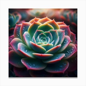 Succulent Flower Canvas Print