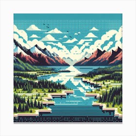 Pixel Art 3 Canvas Print