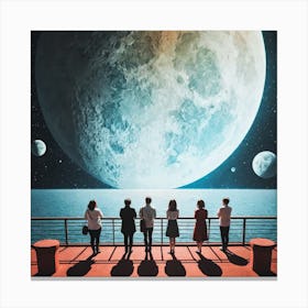 Moon And The Stars 28 Canvas Print