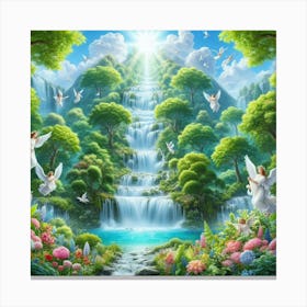 Angels In The Forest Canvas Print