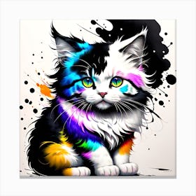 Colorful Cat 1 Canvas Print