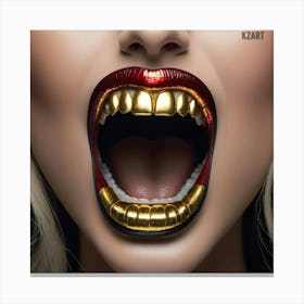 Gold Teeth 3 Canvas Print