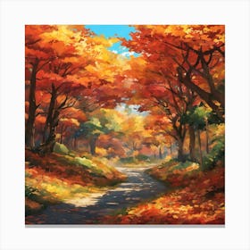 Autumn Road 2 Canvas Print