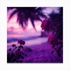 Sunset Roses Canvas Print