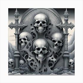Skulls Of Hell Canvas Print