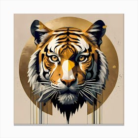 Tiger Head Illustration Poster Canvas Print