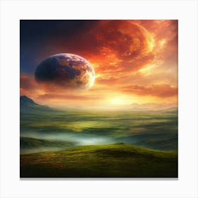 Landscape With Planets Canvas Print